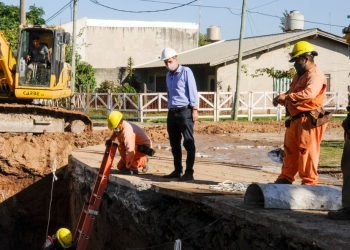 Avanzan las obras hidráulicas en el partido de Almirante Brown