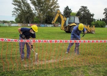 Continúa la obra del Parque Don Orione en Almirante Brown