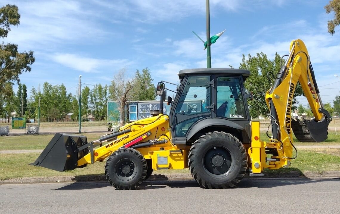 Fuerza New Holland Construction en la Patagonia argentina