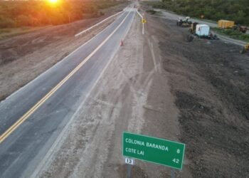 Chaco: avanza la pavimentación de la ruta 13