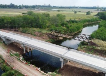 El nuevo puente que conecta Luján y Mercedes está en su etapa final de obra