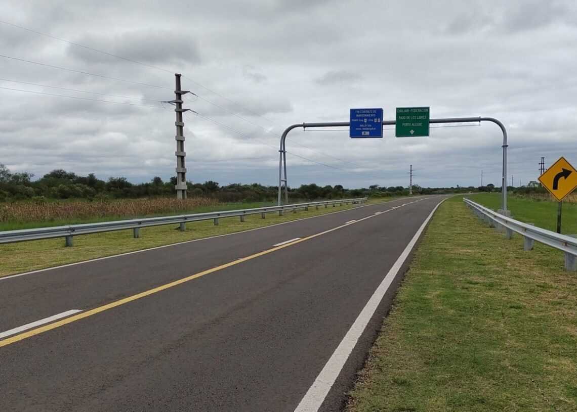 Entre Ríos: finalizó la repavimentación de 140 km sobre la Ruta Nacional 127