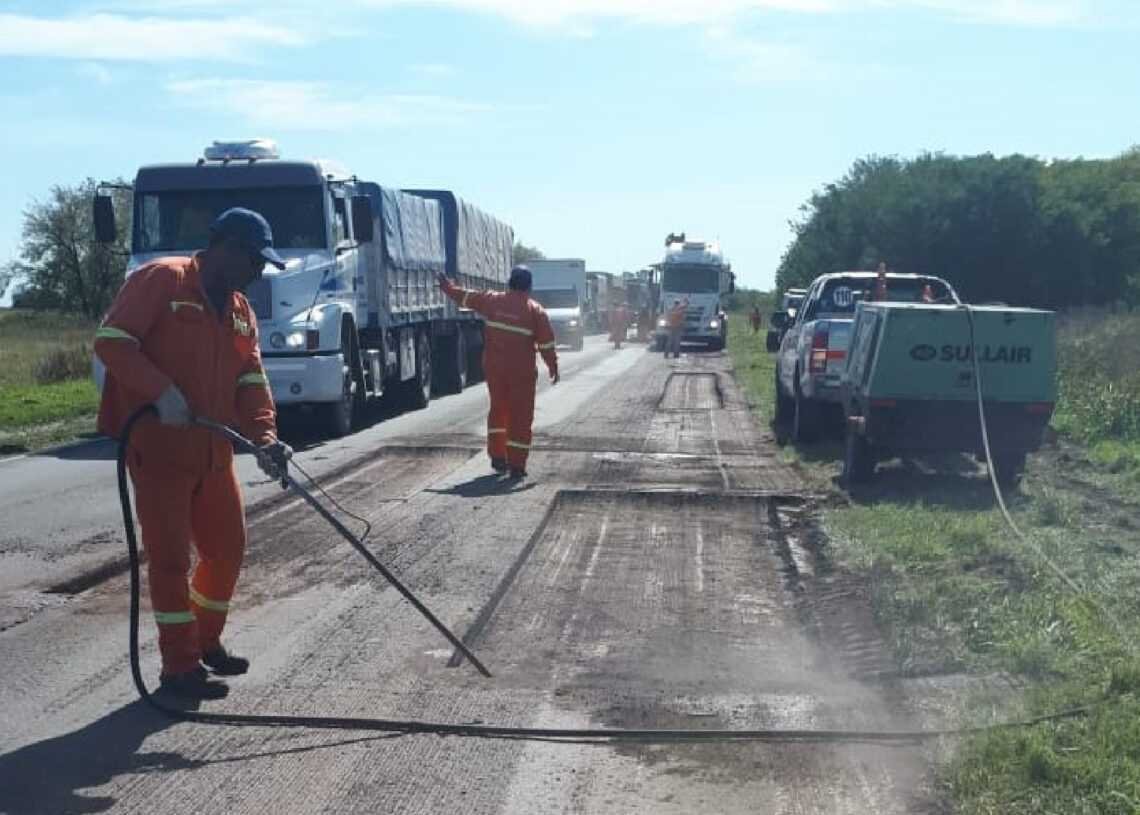 Obras de recuperación sobre la ruta nacional 33