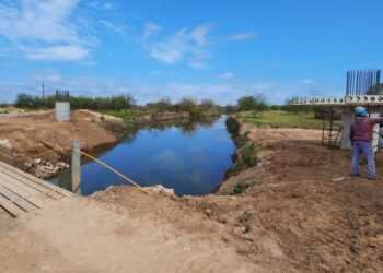 Santa Fe: continúa la construcción del nuevo puente en la ruta provincial N°20