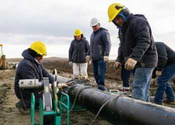 Tierra del Fuego: etapa final de la obra en la laguna de Los Cisnes en Río Grande