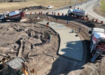 Santa Fe avanza con la construcción de la rotonda entre las rutas provinciales 90 y 18