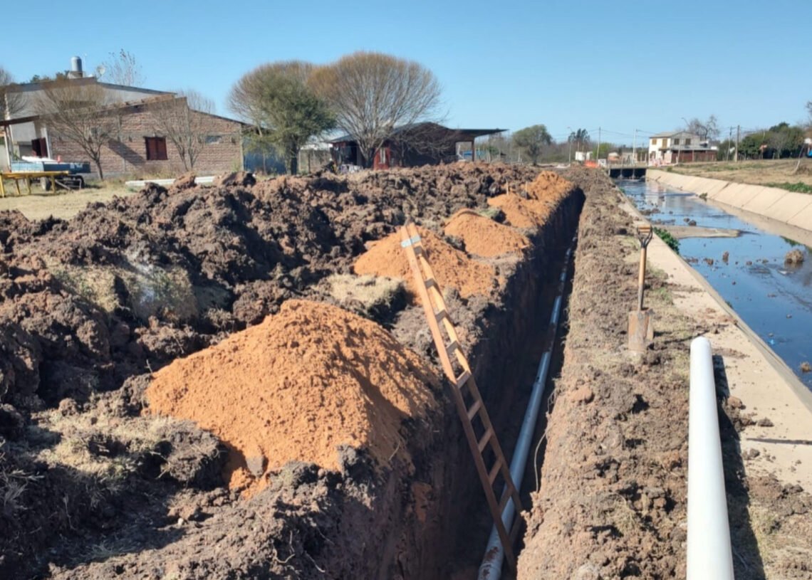 Entre Ríos: comenzaron las obras para la segunda etapa del colector sur en Federal