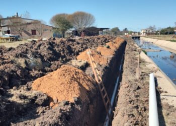 Entre Ríos: comenzaron las obras para la segunda etapa del colector sur en Federal