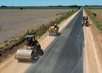 Avanza la obra de repavimentación del acceso a General Gelly en Pergamino