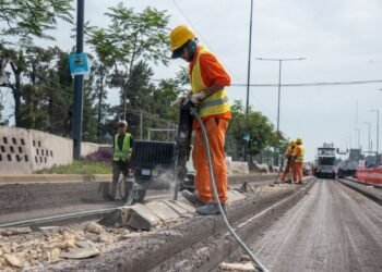 La Matanza: continúan las obras de repavimentación sobre la Ruta 3