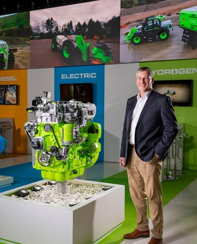 El motor de hidrógeno JCB hace su debut internacional