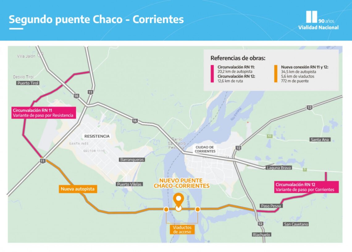 Chaco: adjudicaron la obra de la circunvalación de la Ruta Nacional 11