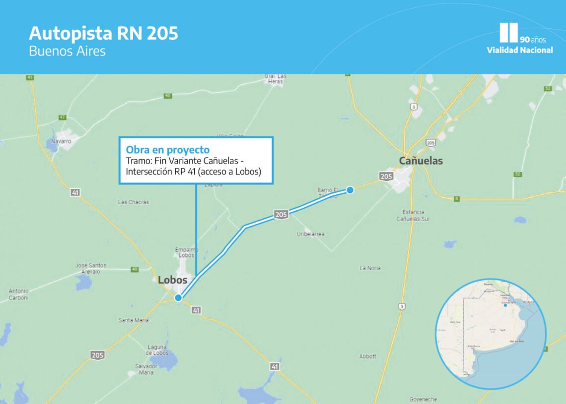 Avanza el proyecto para transformar en autopista la Ruta Nacional 205