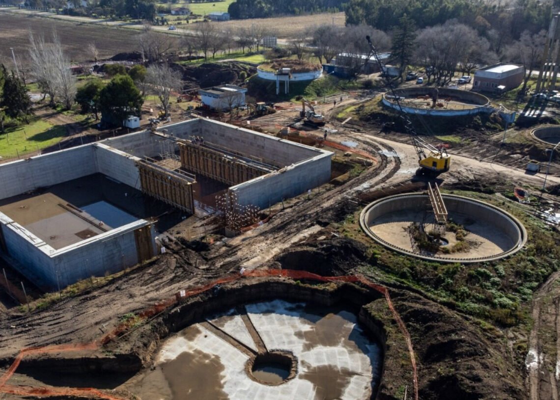 Buenos Aires: Avanza la construcción de la nueva planta de tratamiento Saladillo