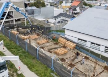 Avanzan obras del Centro de Desarrollo Infantil que se construye en Ushuaia