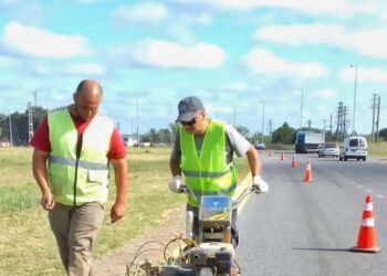 Luján: trabajos de puesta en valor del entorno de la rotonda de las rutas 6 y 34