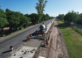Provincia de Buenos Aires: avanza la obra de repavimentación en la Ruta N°205