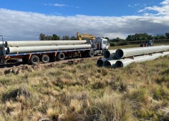 Se inició la obra de recambio de acueductos en Bahía Blanca