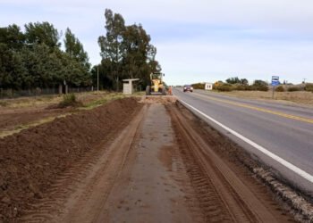 Ejecutan obras en las rutas nacionales bajo la jurisdicción de Bahía Blanca