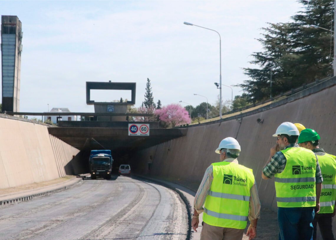 Comenzó la obra de repavimentación y mejoras en los accesos al túnel subfluvial