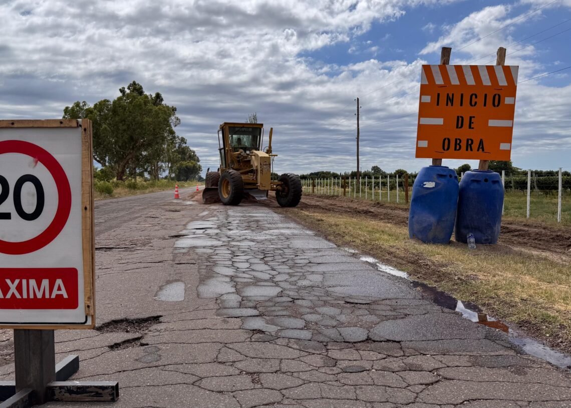 Comenzaron trabajos de repavimentación en la Ruta Provincial 160 en San Rafael