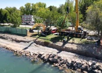 Neuquén: obra clave para proteger el acueducto y reforzar la costa del río Limay