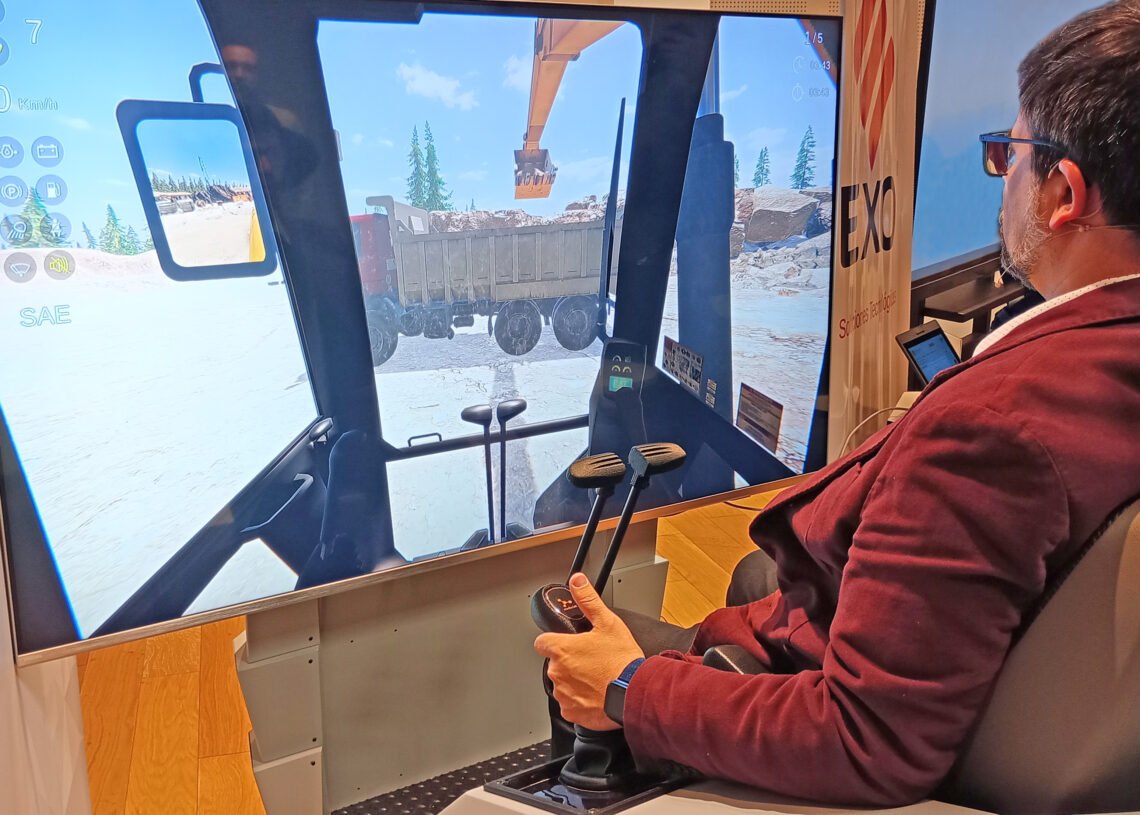 Un simulador de excavadora diseñado con tecnología argentina