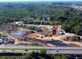 Avanzan los trabajos de la protección de Cascada Saladillo en la zona sur de Rosario