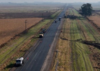 Pergamino: avanza la repavimentación en la Ruta Provincial 32