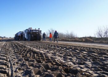 Reactivaron las obras de pavimentación en la Ruta del Cereal