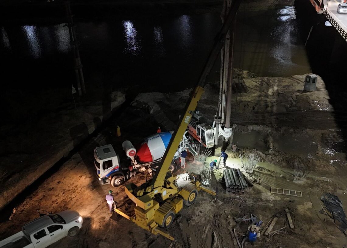 Sigue a paso firme la construcción del nuevo Puente Santa Fe-Santo Tomé