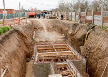 Mercedes: avanzan las obras del nuevo colector cloacal