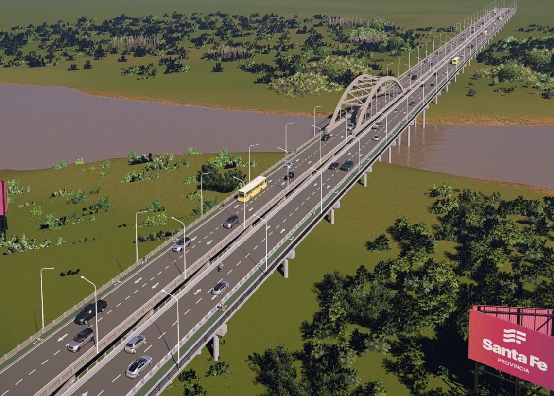 Avanza la construcción del Nuevo Puente Santa Fe-Santo Tomé