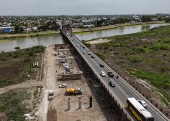 Nuevo Puente Carretero: comienzan los trabajos sobre el cauce principal del Río Salado