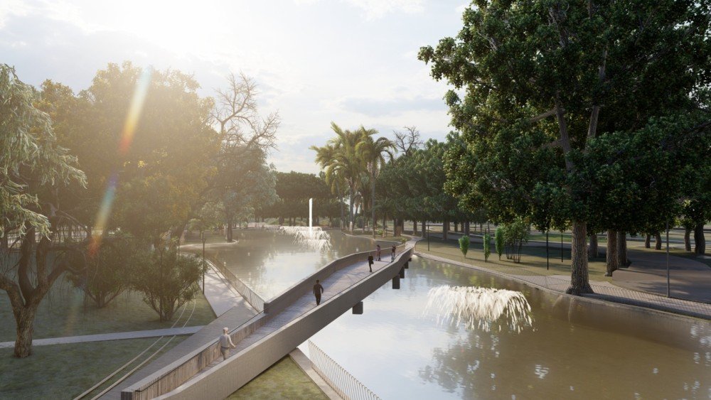 San Juan: obras de mejoras en el Parque de Mayo