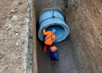 Sigue la obra de los aliviadores del arroyo Medrano, que beneficiarán a los barrios de Saavedra, Núñez y Belgrano