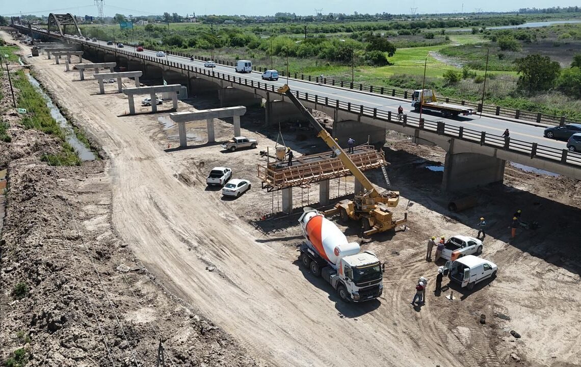 Siguen las obras del Nuevo Puente Carretero en Santa Fe