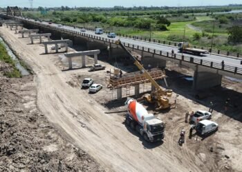 Siguen las obras del Nuevo Puente Carretero en Santa Fe