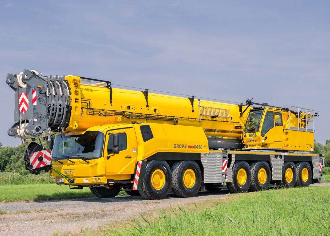 Una grúa de seis ejes más potente ideal para trabajos pesados