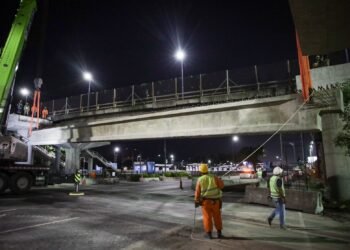 Avanza la obra de ampliación del Puente Labruna en Nuñez