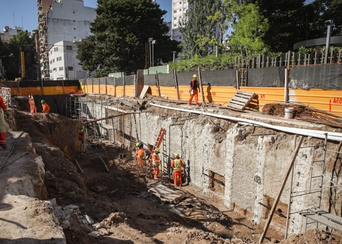 Caballito: avanzan las obras de excavación del paso bajo nivel de García Lorca