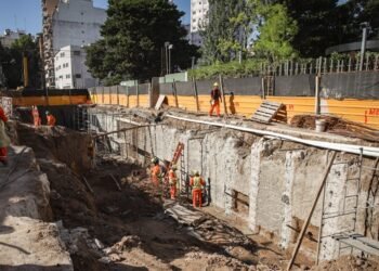 Caballito: avanzan las obras de excavación del paso bajo nivel de García Lorca