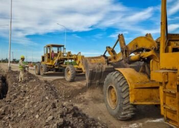 Sigue la construcción de la rotonda que transformará el acceso a Juan Bautista Alberdi