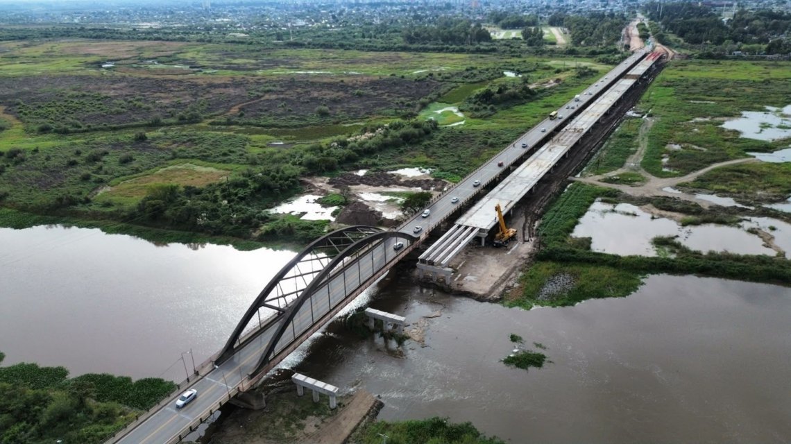 El nuevo Carretero es el puente en construcción más largo de Argentina y el segundo de Sudamérica