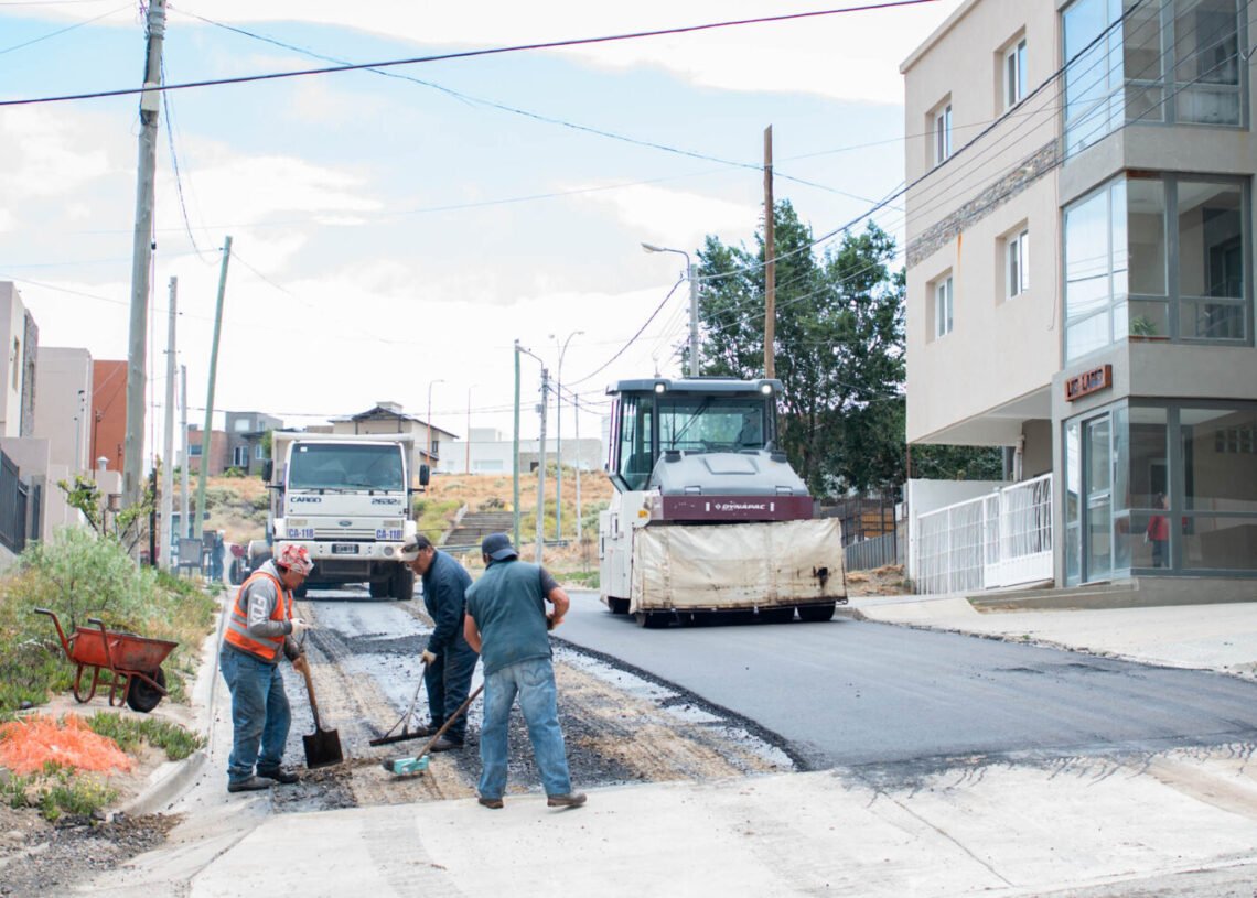 Chubut: avanza el Plan de Pavimentación Urbana en Rada Tilly